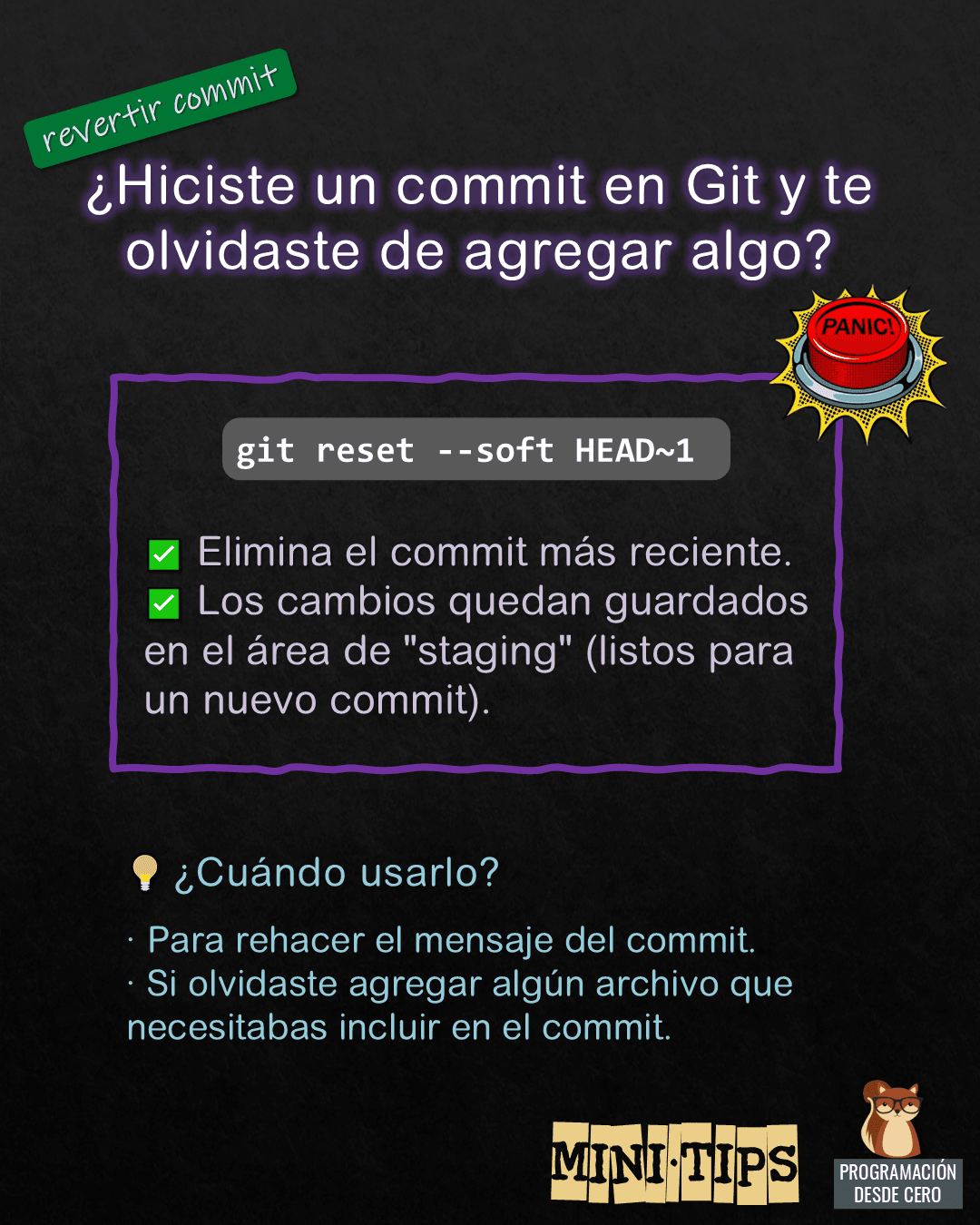 Mini-tip: revertir un commit