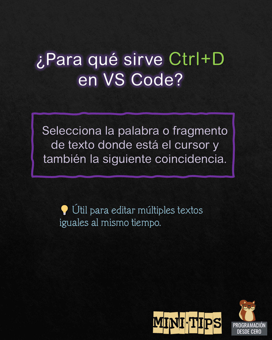Mini-tip: selección múltiple en VSCode