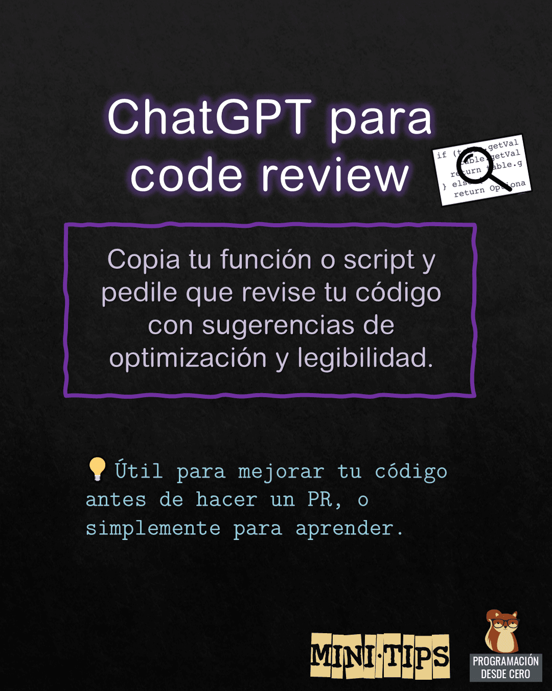 ⚡Mini-tip para code review con IA