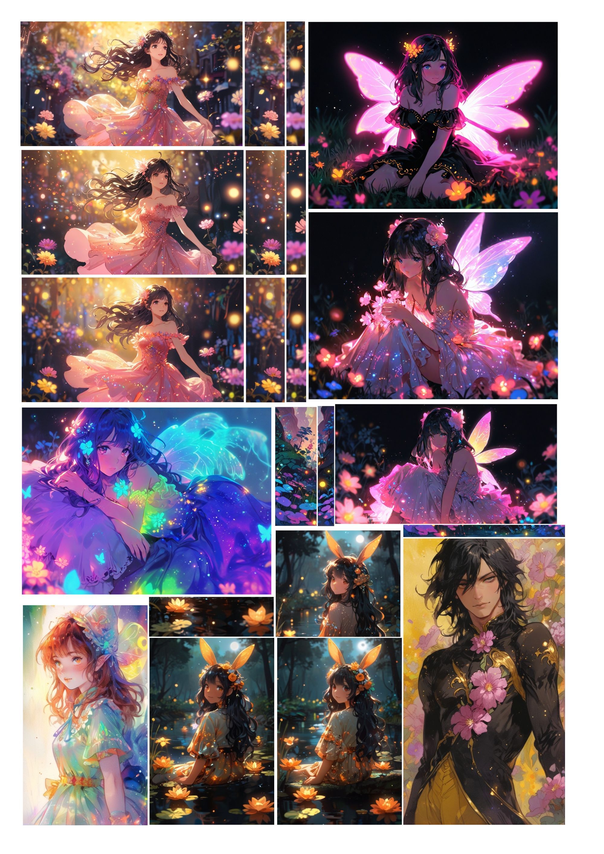 Set de stickers tema hada/fairy