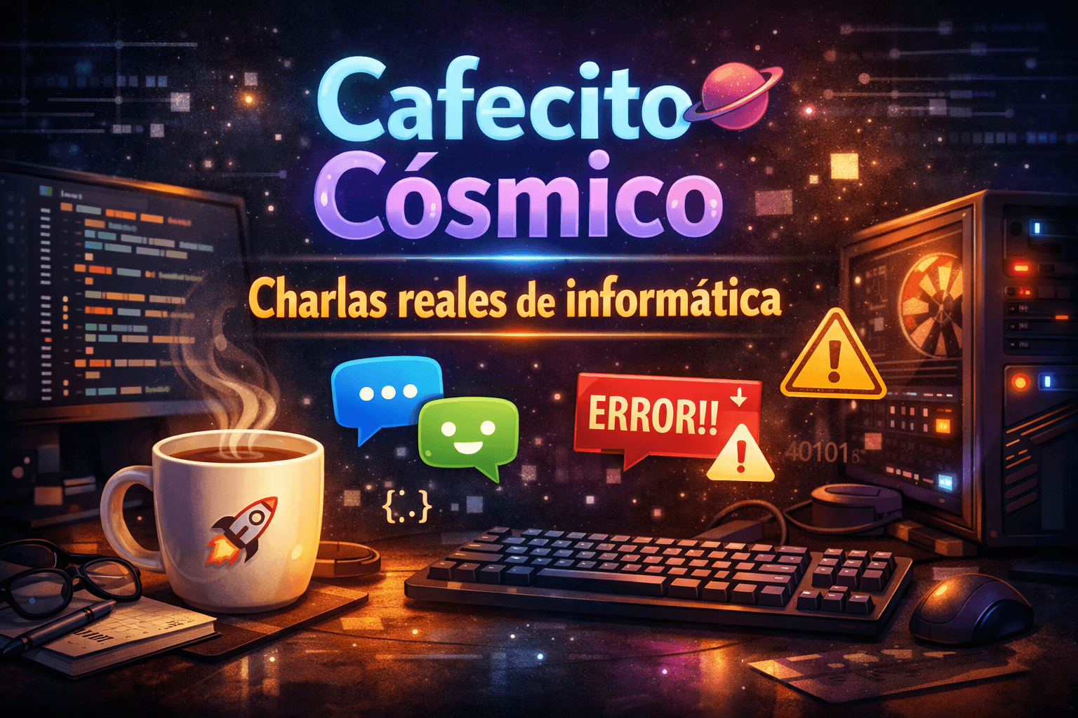 ☕💬 Cafecito Cósmico | Charlas reales de informática