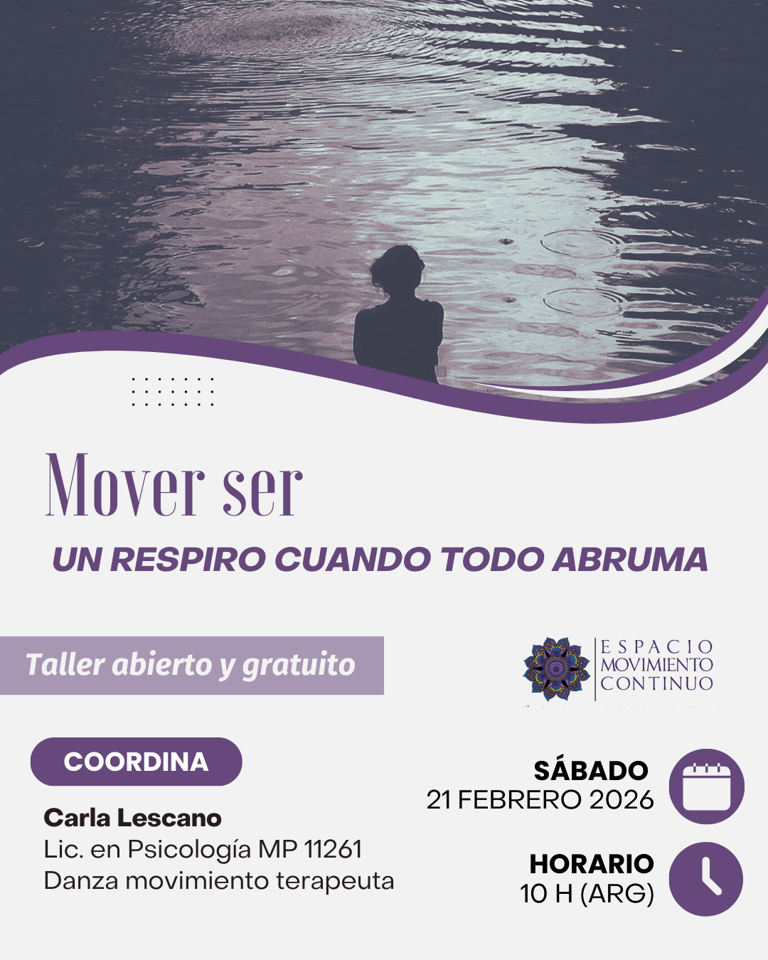 Taller febrero 2026 - "Un respiro cuando todo abruma”