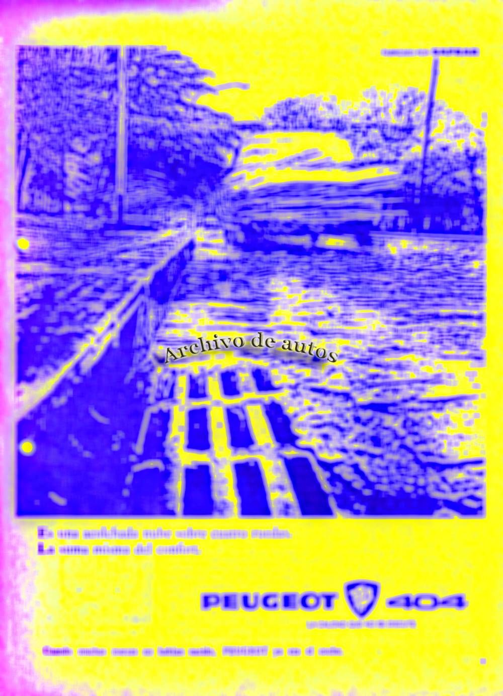 Curiosa publicidad del Peugeot 404 del año 1969
