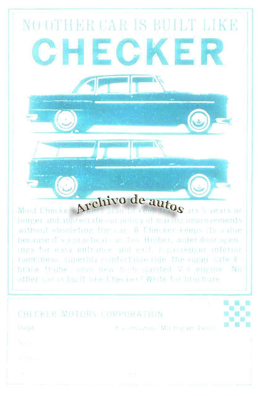Publicidad con cupón de Checker Motors Corporation