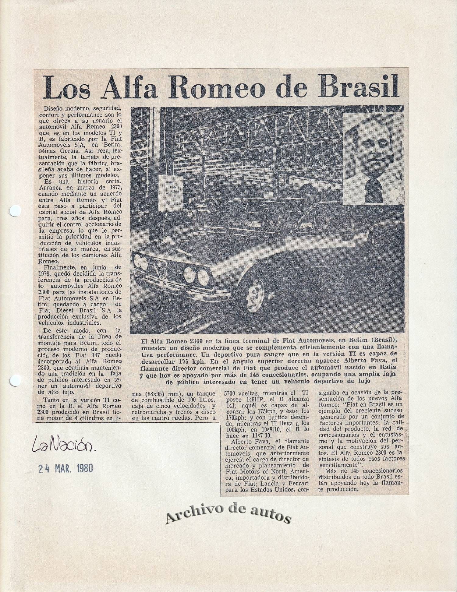 Alfa Romeo 2300 fabricado en Brasil en 1980