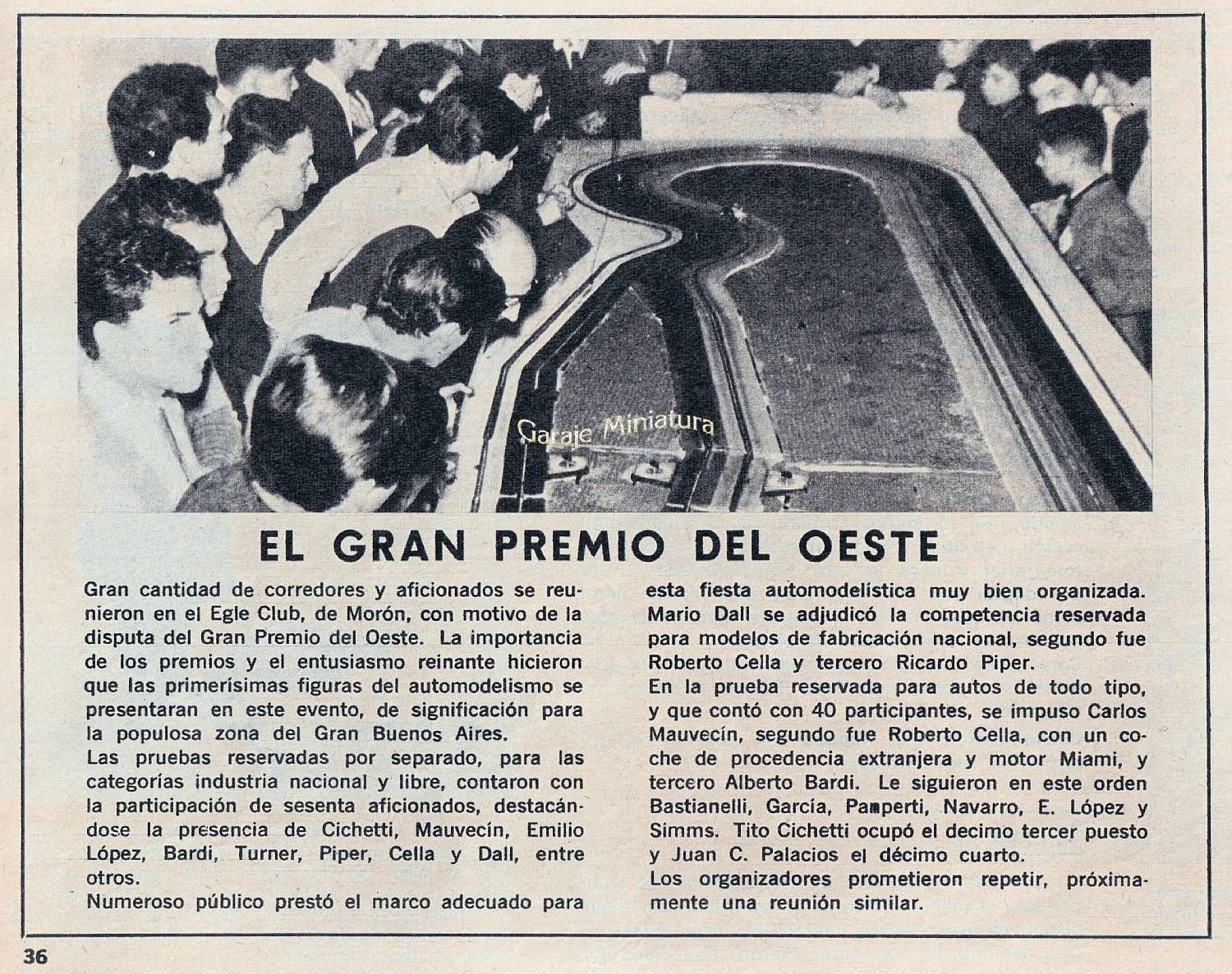Gran Premio del Oeste de autos slot de 1966