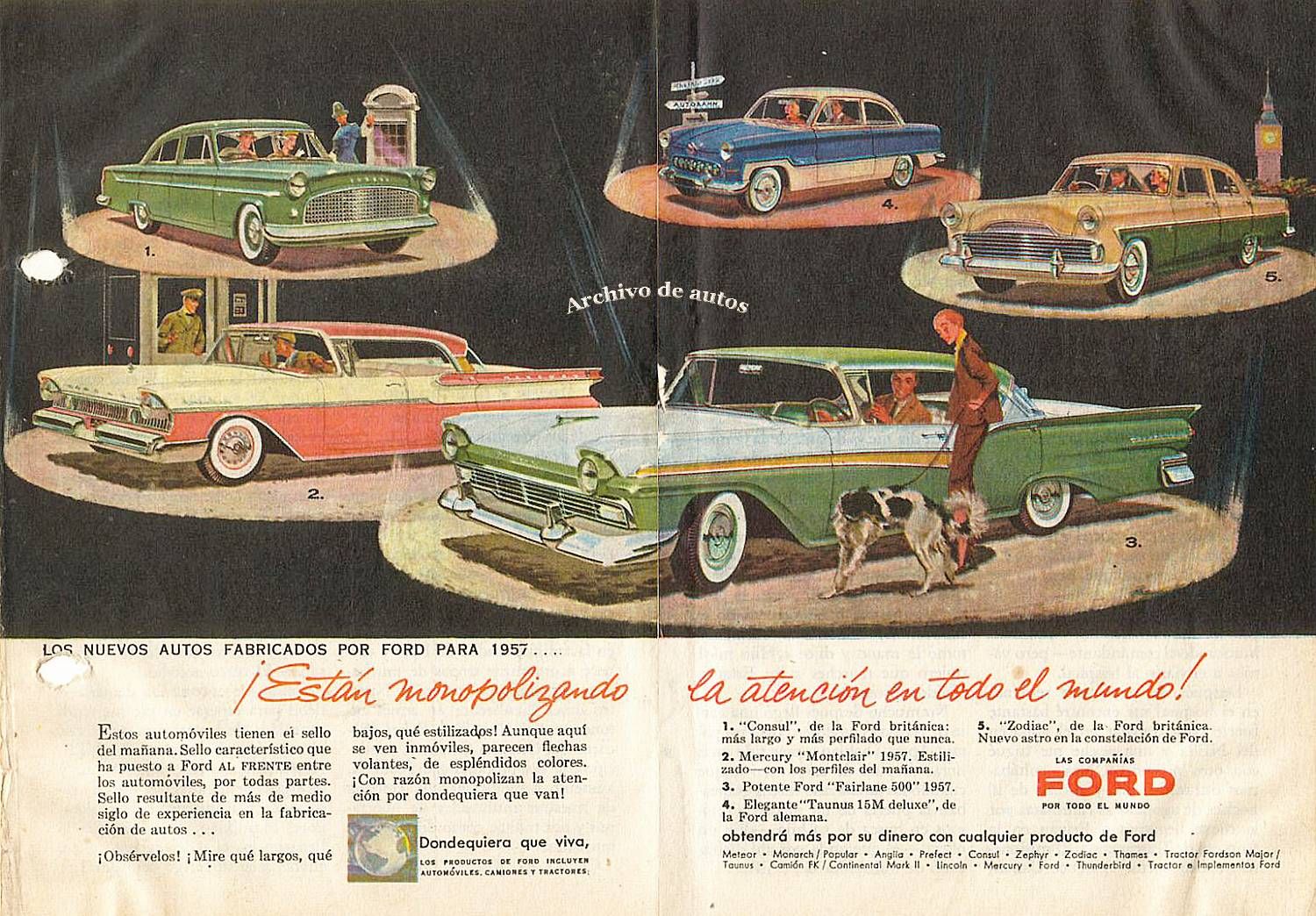 Los autos de Ford de 1957