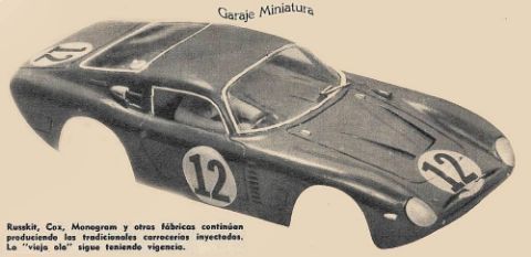 Carrocerías plásticas inyectadas o al vacío de 1966