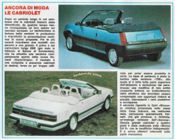 Dos convertibles europeos presentados en 1985