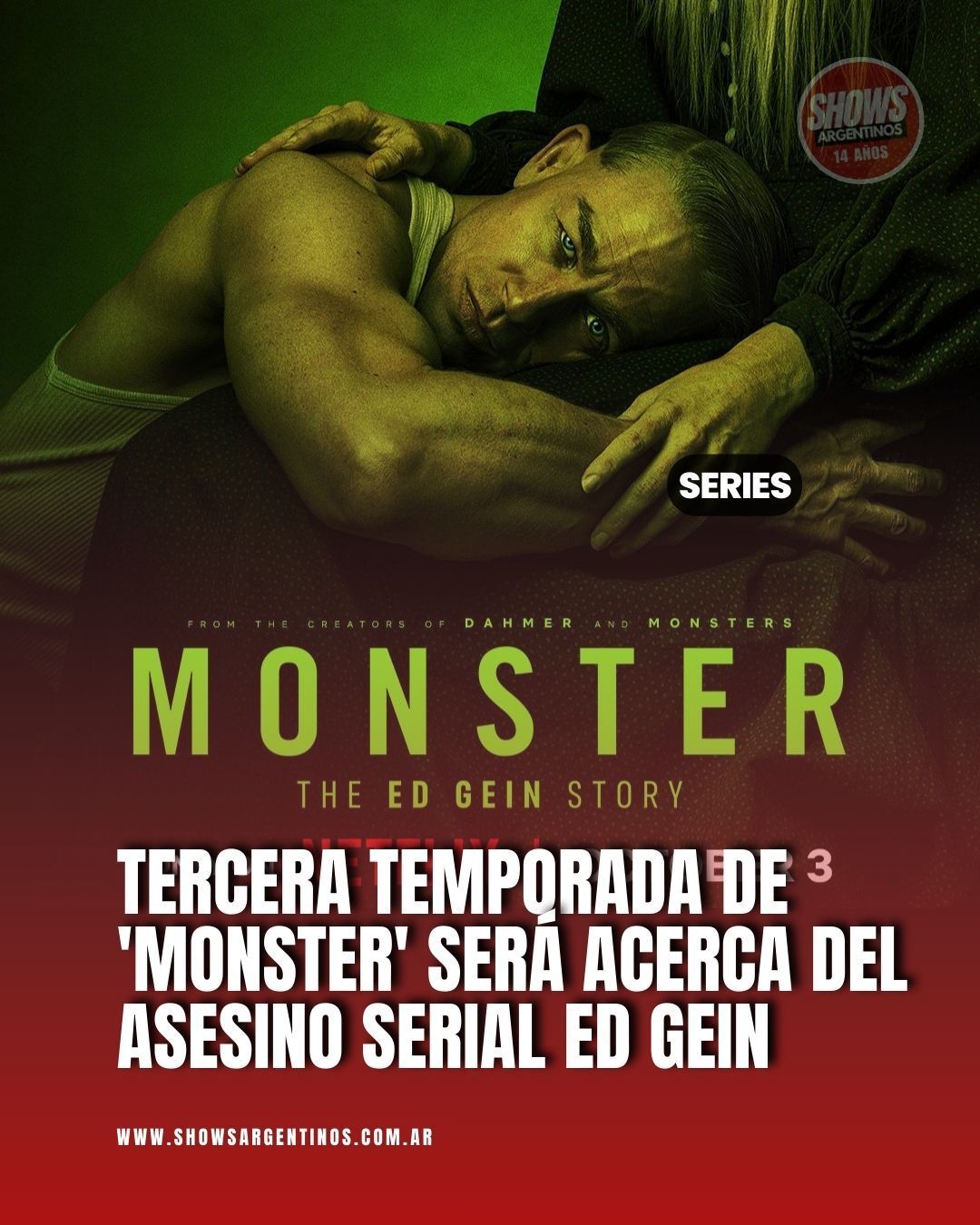 "Monster" 3 era temprano contará con Charlie Hunnam cómo el asesino serial Ed Ge