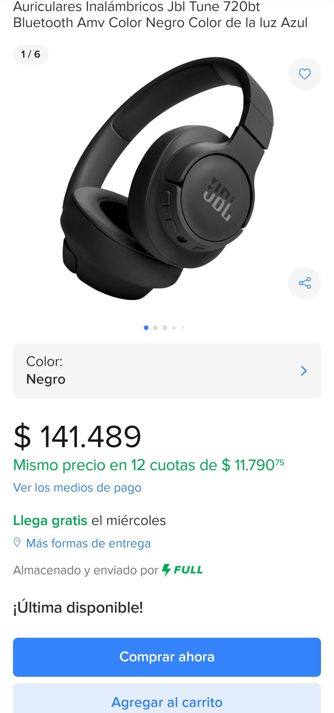 Auriculares JBL Tune 720bt 😍