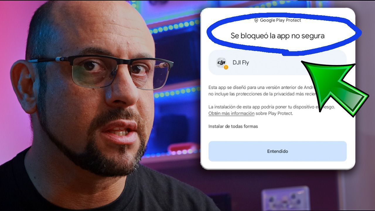 NO puedo instalar DJI FLY en ANDROID