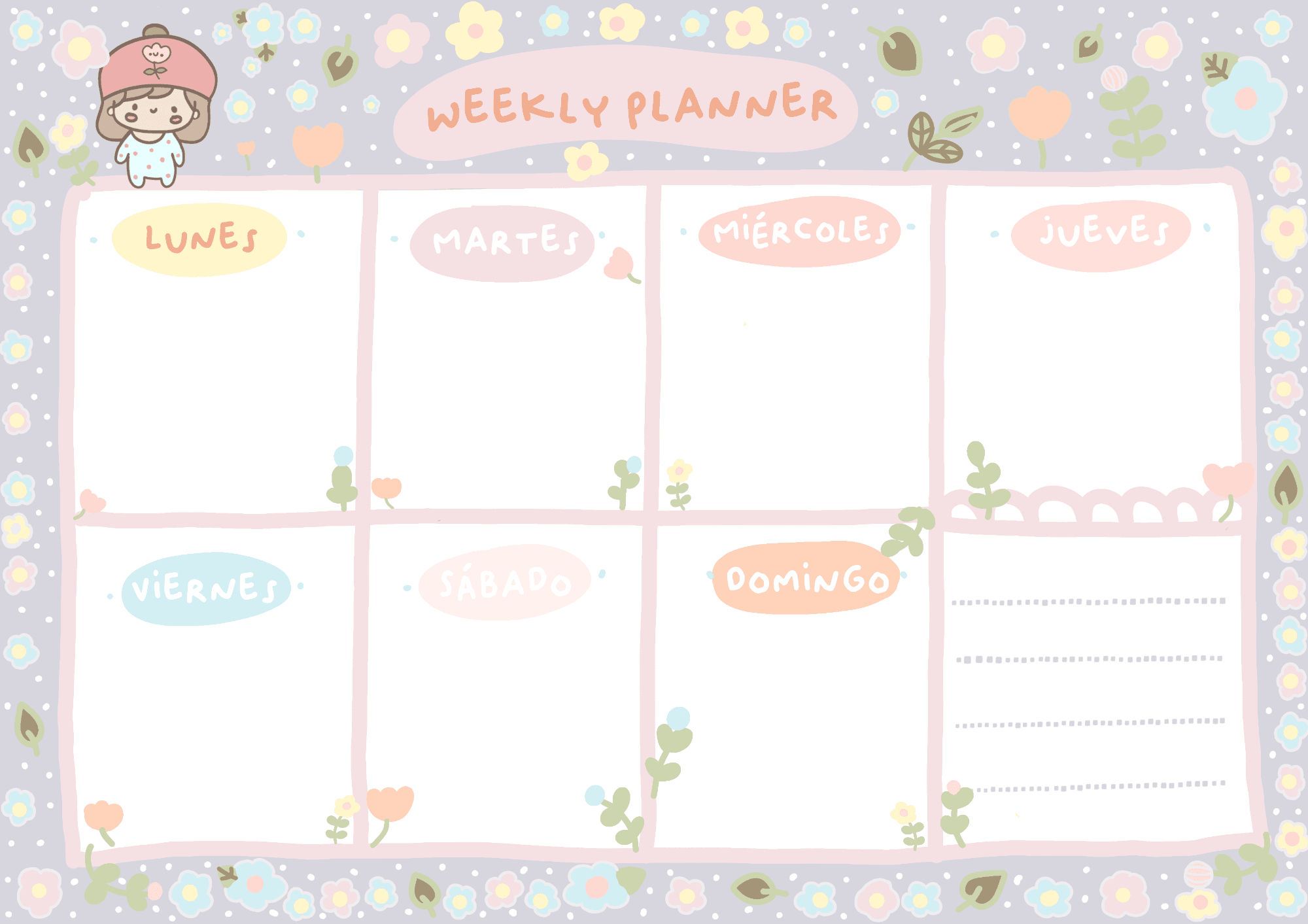 Organiza tu semana con este combo: planner semanal