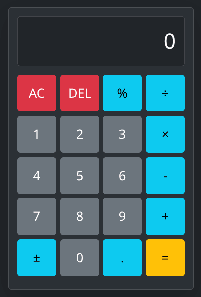 Calculadora hecha en React + Vite