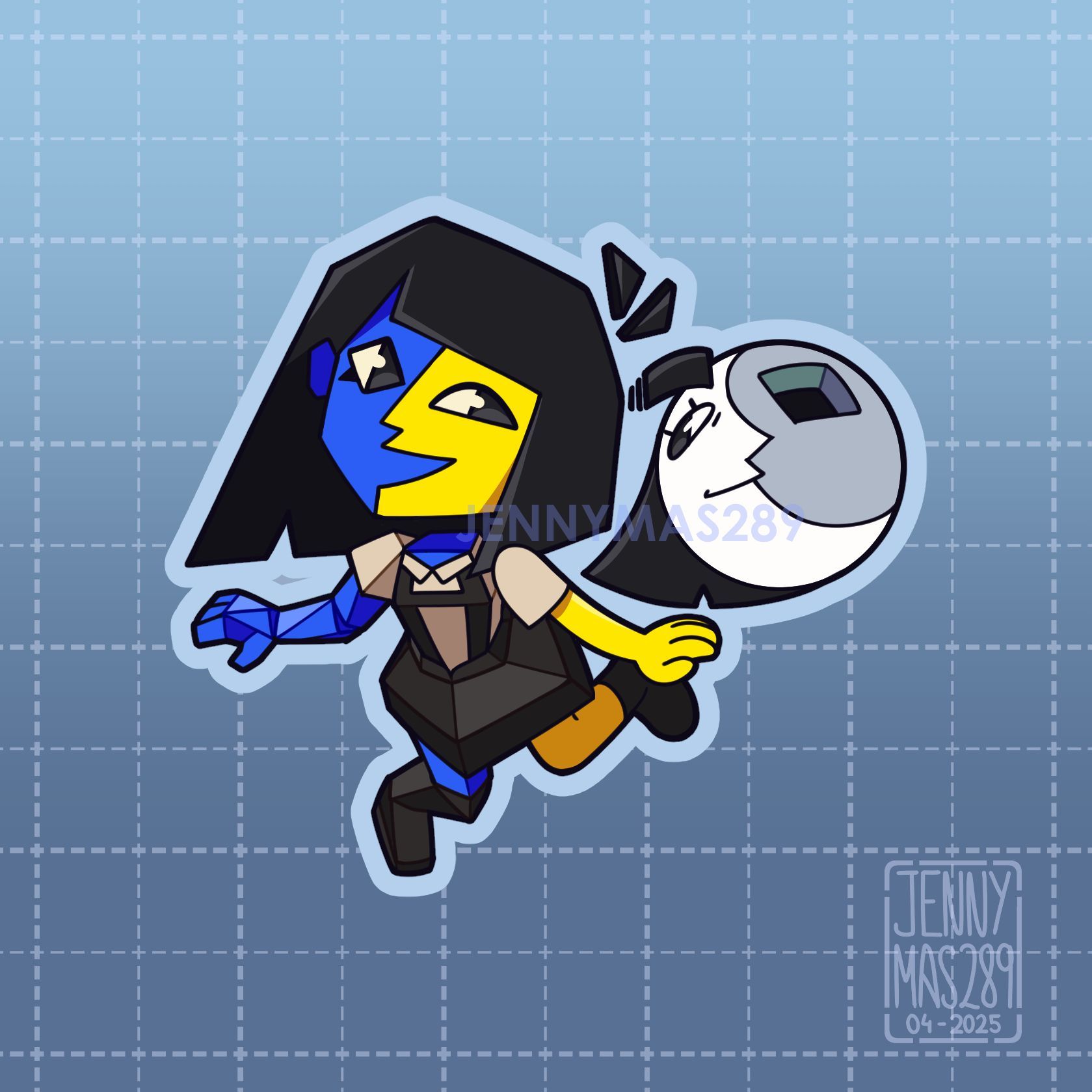 Ena y Moony Diseño de llavero