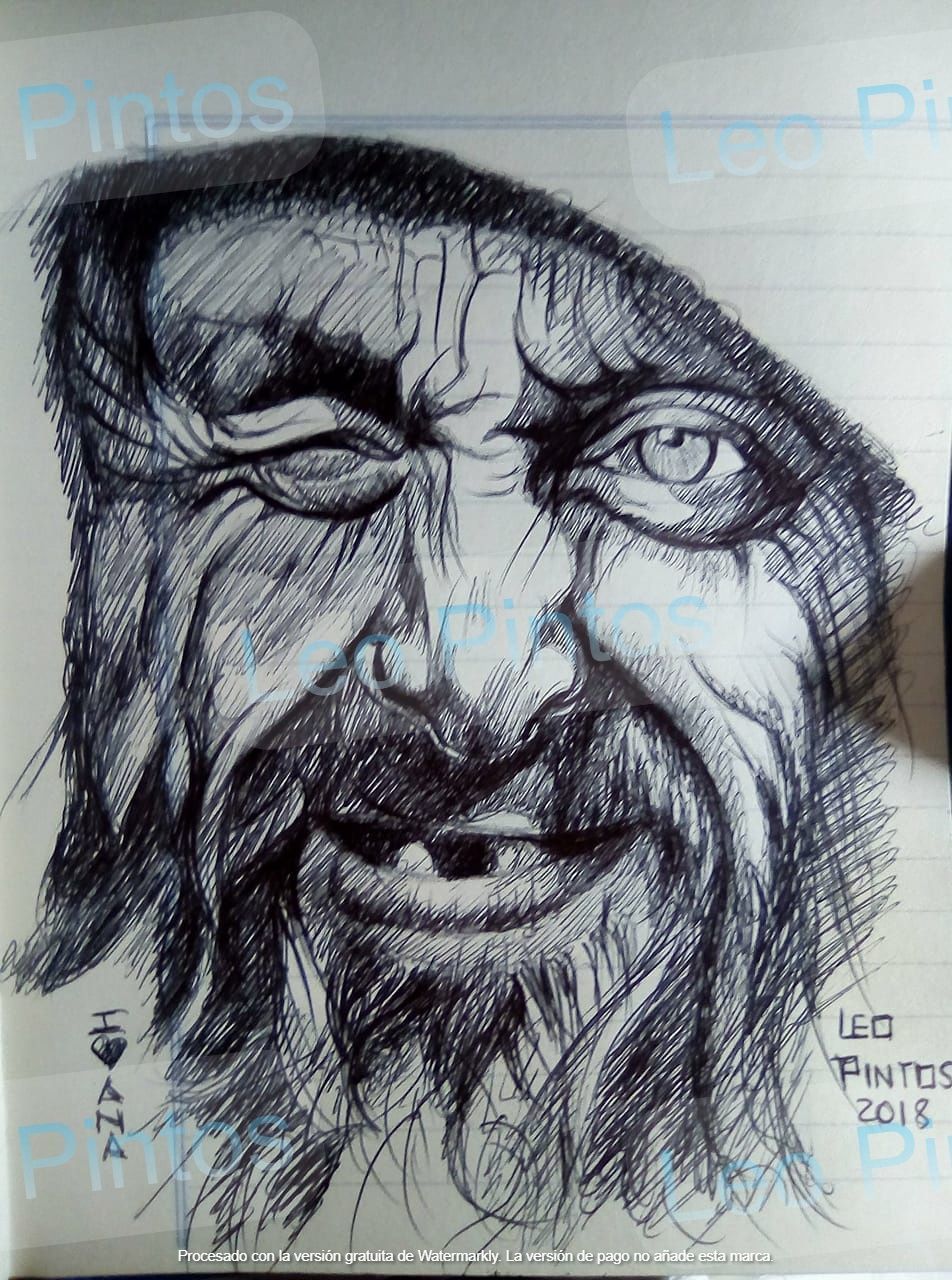 Retrato a tinta de anciano