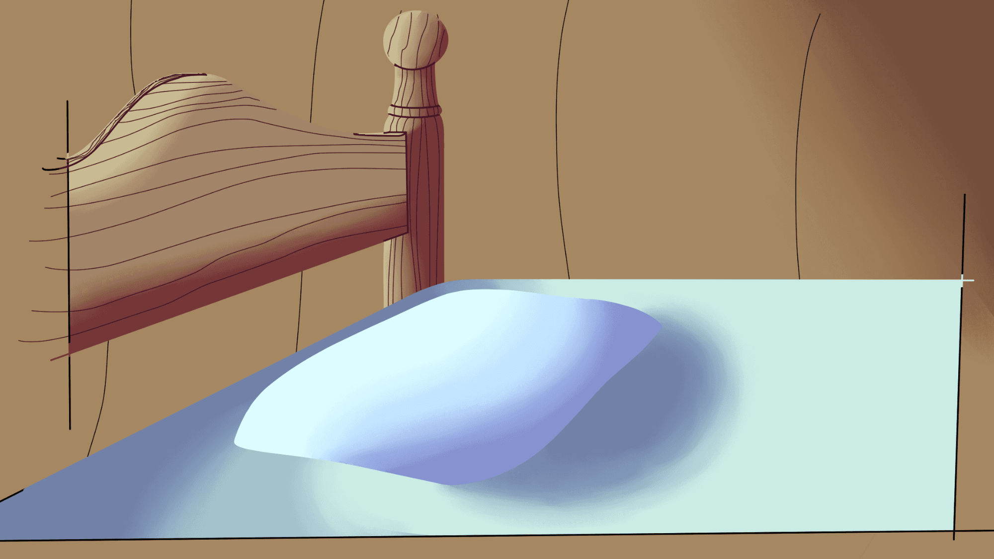 Fondo de la cama más de cerca.