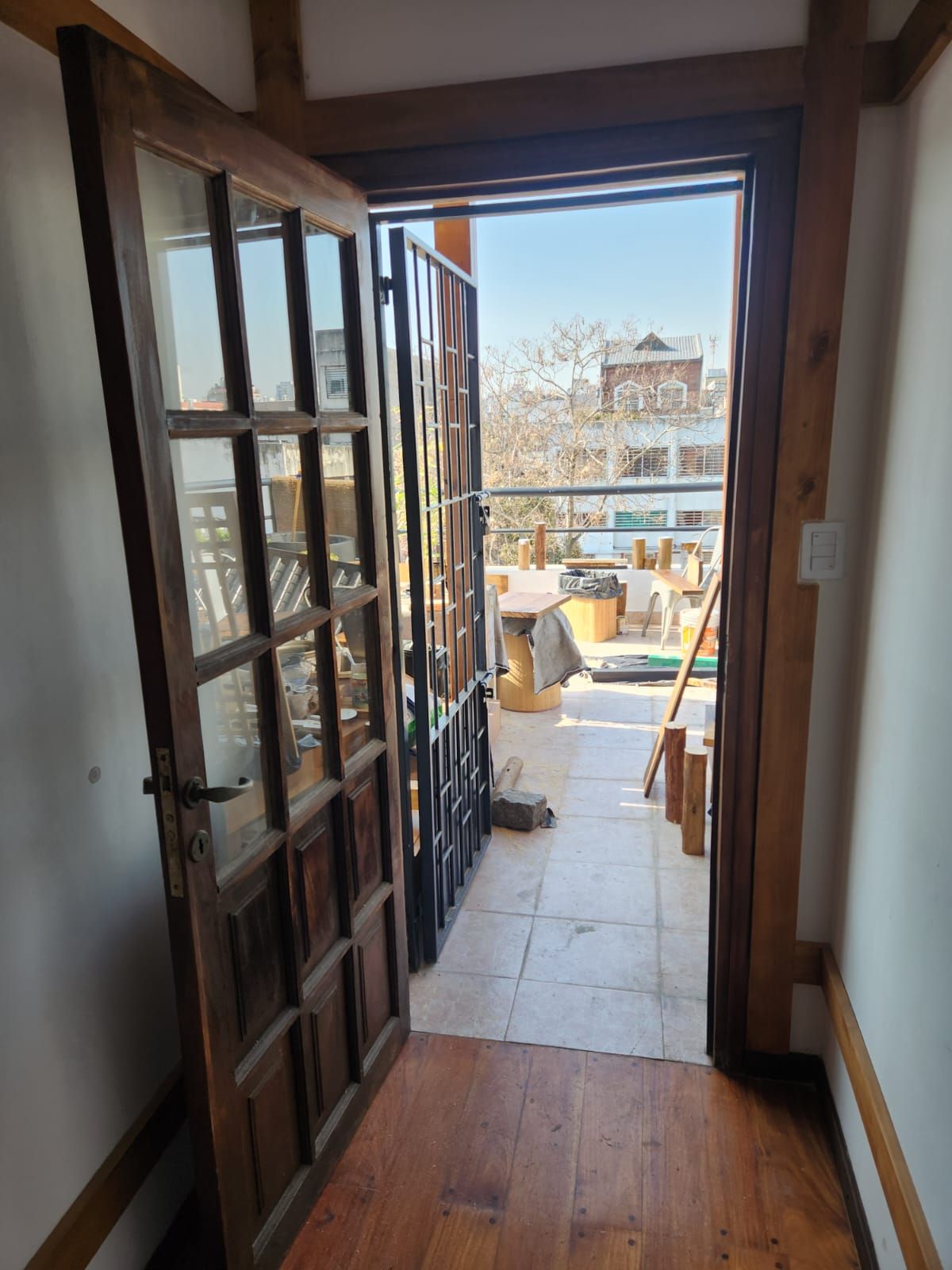 Terraza trasera.