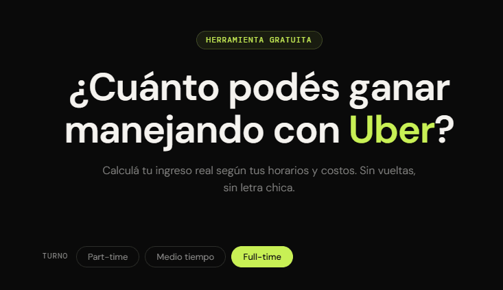 🚗 Armé una calculadora gratuita para conductores de Uber