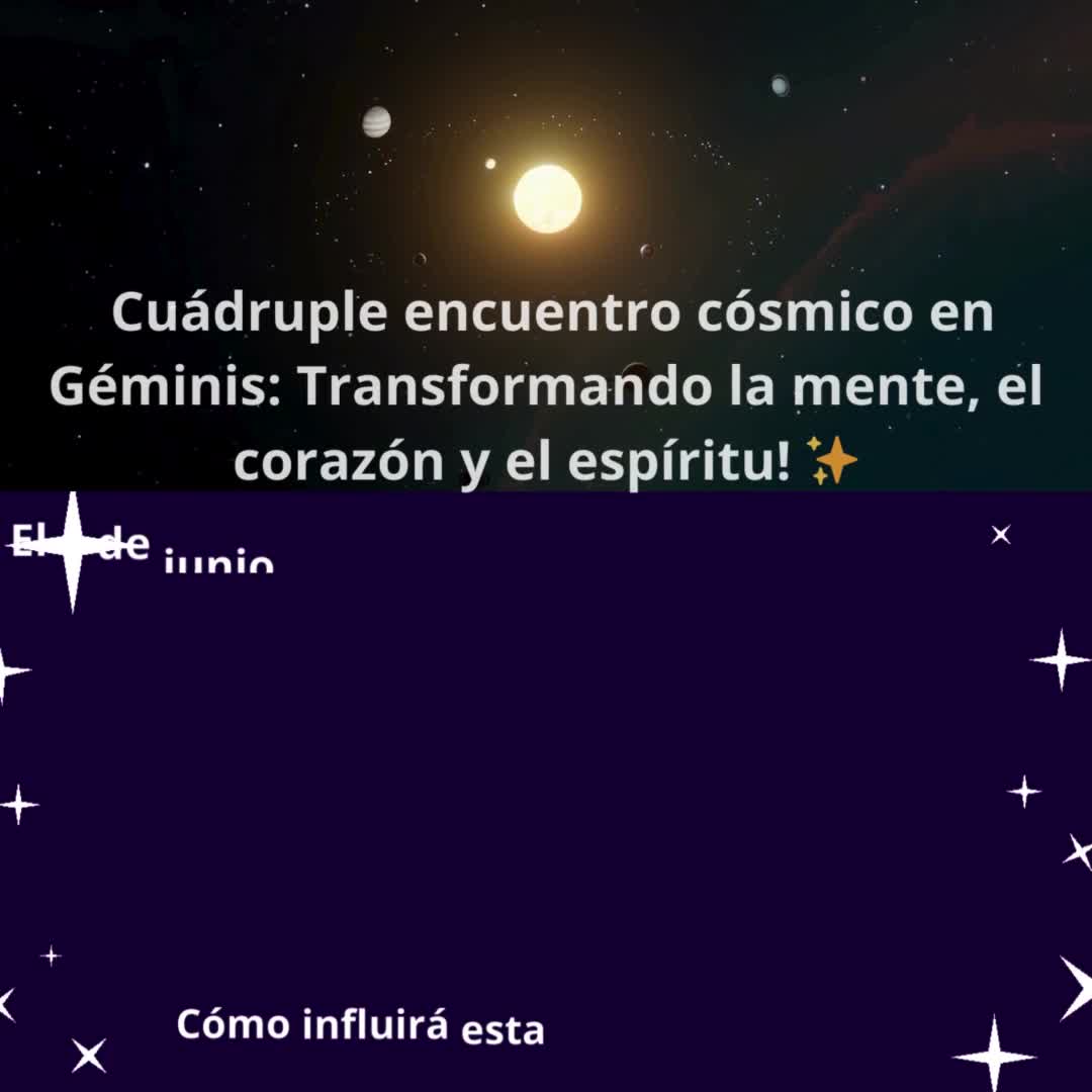 Cuádruple encuentro cósmico en Géminis